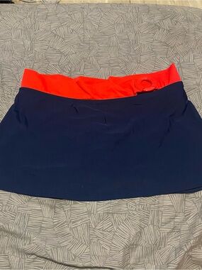 Navy and Red swim Skirt